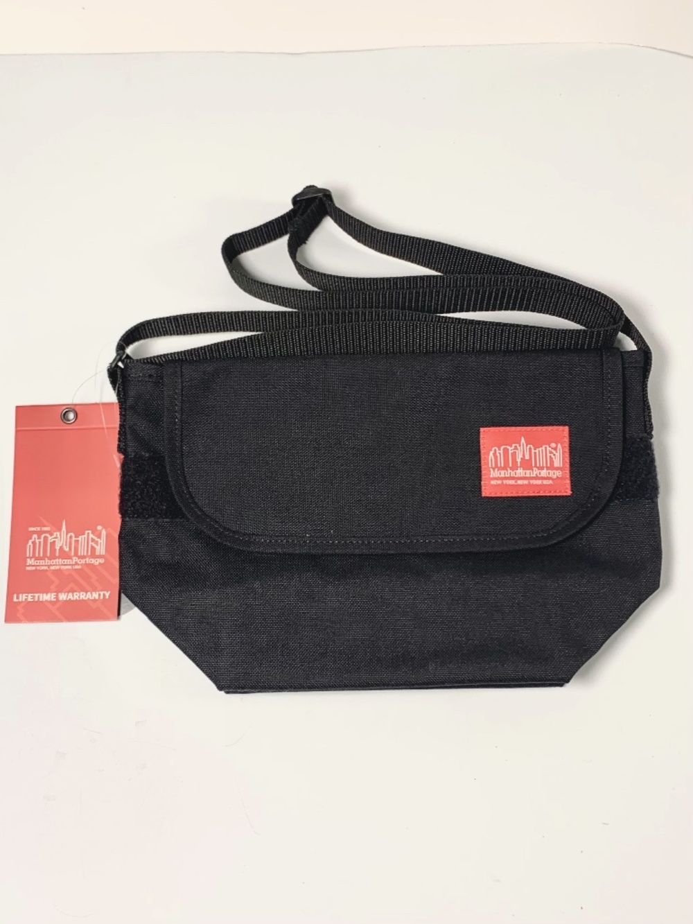Manhattan Portage Mini NY Messenger Black Red Crossbody Shoulder Sling Bag Y2K